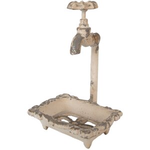 Clayre & Eef 6Y5457 Soap Dish Beige 14x12x23 cm Tap...