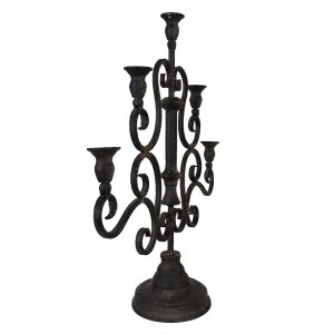 Clayre & Eef 6Y5475 Candle Holder Black 46x14x49 cm