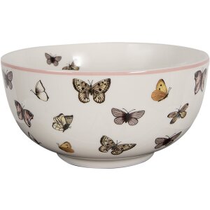 Clayre & Eef BPDBO Soup Bowl White Pink Ø 14x7...