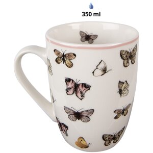 Clayre & Eef BPDMU Mug White Pink 350 ml