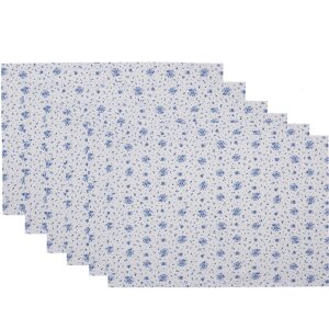 Clayre & Eef BRB40 Placemats Set of 6 Beige, Blue...