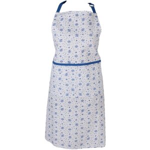 Clayre & Eef BRB41 Cooking Apron Beige, Blue 70x85 cm