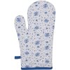 Clayre & Eef BRB44 Oven Mitt Beige Blue 18x30 cm 100% Cotton