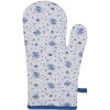 Clayre & Eef BRB44 Oven Mitt Beige Blue 18x30 cm 100% Cotton