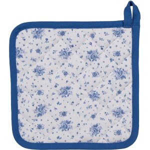 Clayre & Eef BRB45 Potholder Beige, Blue 20x20 cm