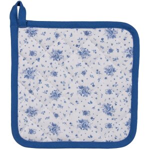 Clayre & Eef BRB45 Potholder Beige, Blue 20x20 cm