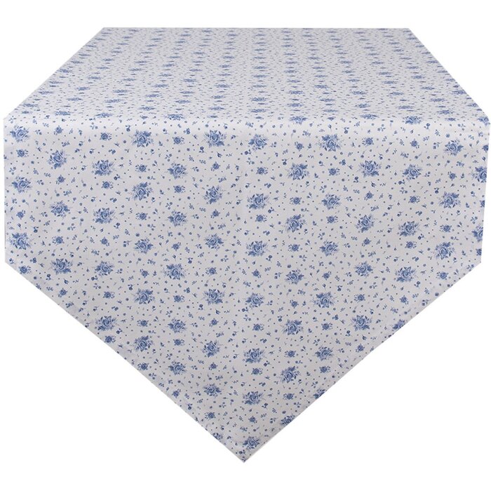 Clayre & Eef BRB65 Table Runner Beige, Blue 50x160 cm