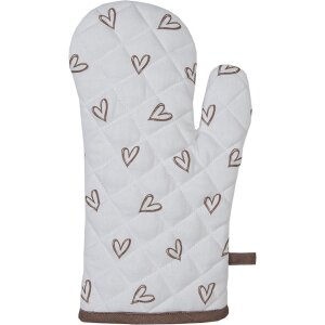 Clayre & Eef BSLC44 Oven glove Beige Brown 18x30 cm