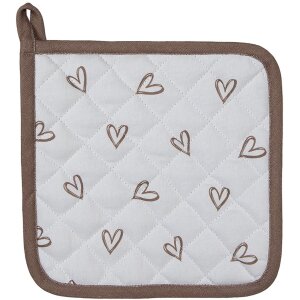 Clayre & Eef BSLC45 Potholder Beige Brown 20x20 cm