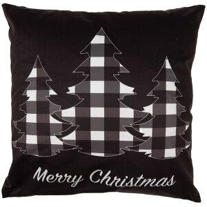 Clayre & Eef BWX23 Cushion Cover Black White 45x45 cm