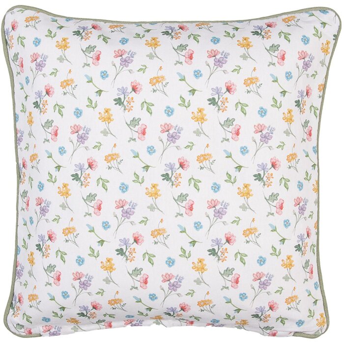 Clayre & Eef CFL21 Cushion Cover White 40x40 cm