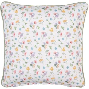 Clayre & Eef CFL21 Cushion Cover White 40x40 cm