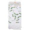 Clayre & Eef CT027 Guest Towel White Green 40x66 cm