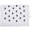 Clayre & Eef CTBWX Guest Towel White Black 40x66 cm