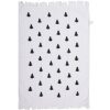 Clayre & Eef CTBWX Guest Towel White Black 40x66 cm