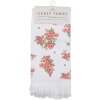 Clayre & Eef CTSWR Guest Towel White Pink 40x66 cm