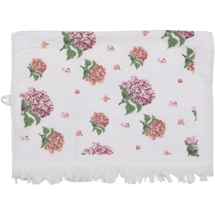 Clayre & Eef CTVTG Guest Towel White Pink 40x66 cm