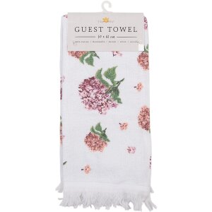 Clayre & Eef CTVTG Guest Towel White Pink 40x66 cm