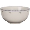 Clayre & Eef DFRBO Soup Bowl White Grey Ø 14x7 cm - 500 ml