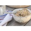 Clayre & Eef DFRBO Soup Bowl White Grey Ø 14x7 cm - 500 ml