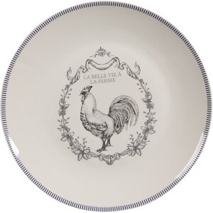 Clayre & Eef DFRDP Tableware Dining Plate White Grey...