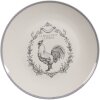 Clayre & Eef DFRDP Tableware Dining Plate White Grey Ø 20x2 cm