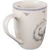 Clayre & Eef DFRMU Mug White Grey 350 ml