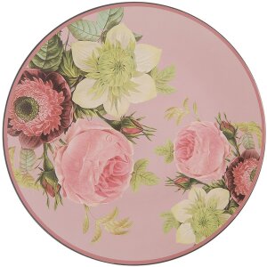 Clayre & Eef FBF85-1 Large plate pink flower motif...