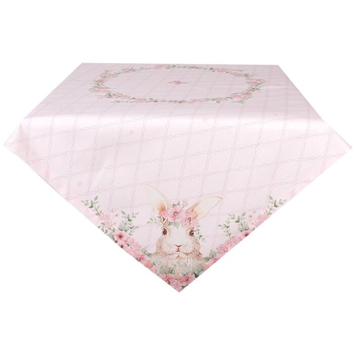 Clayre & Eef FEB01-1 Tablecloth Square Pink 100x100 cm