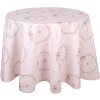 Clayre & Eef FEB07-1 Tablecloth Round Pink Ø 170 cm