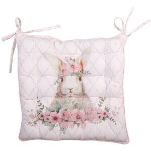 Clayre & Eef FEB29-1 Chair Cushion Foam Pink 40x40x4 cm