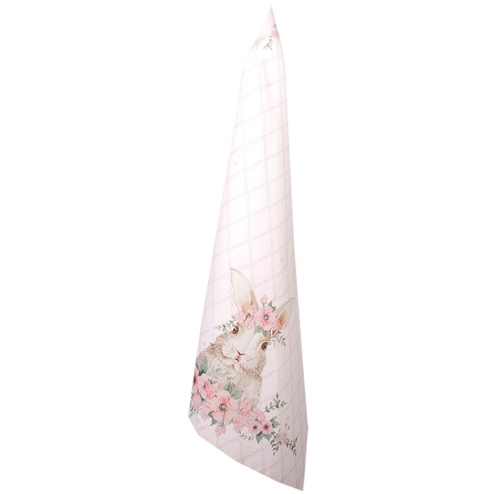 Clayre & Eef FEB42-1 Tea Towel Pink 50x70 cm