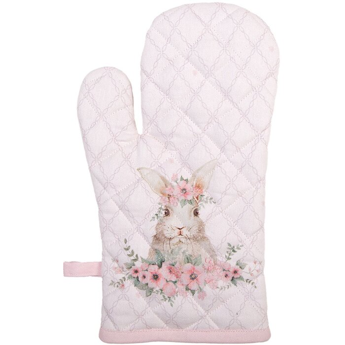 Clayre & Eef FEB44-1 Oven mitts Pink 18x30 cm