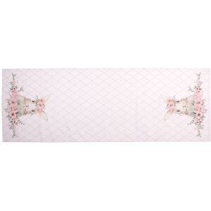 Clayre & Eef FEB64-1 Table runner Pink 50x140 cm