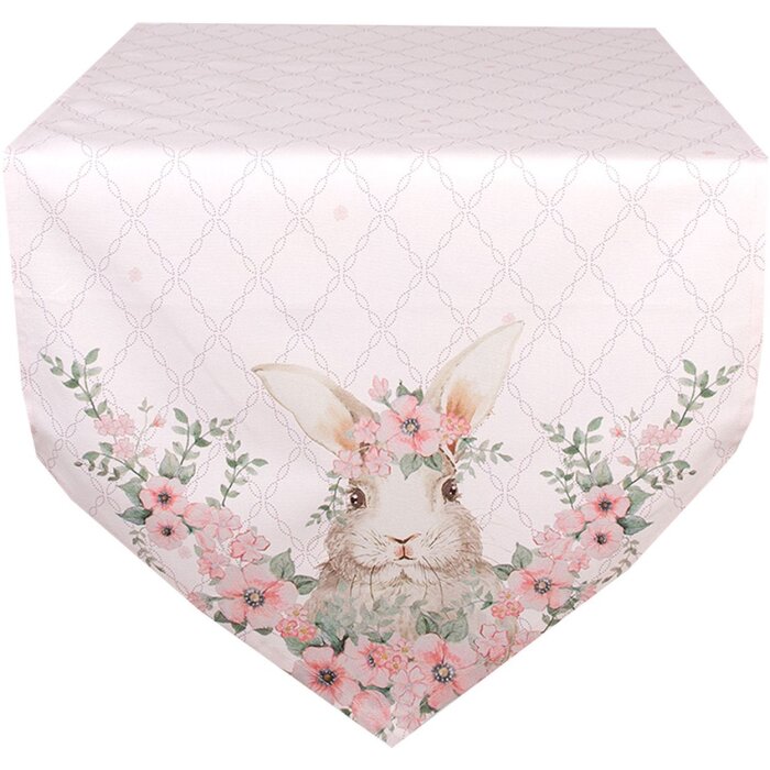 Clayre & Eef FEB65-1 Table runner Pink 50x160 cm