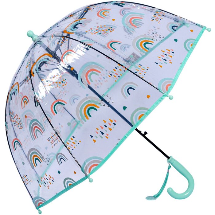 Juleeze JZCUM0012GR Umbrella children green rainbow Ø 65x65 cm