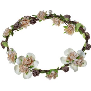 Juleeze JZHB0141 Hairband Ladies White Brown