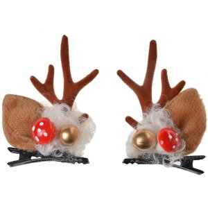 Juleeze JZHC0051 Hairpin Brown Christmas