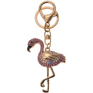 Juleeze JZKC0080 key ring flamingo pink