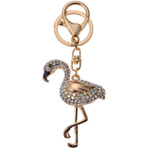 Juleeze JZKC0081 Keyring Flamingo White