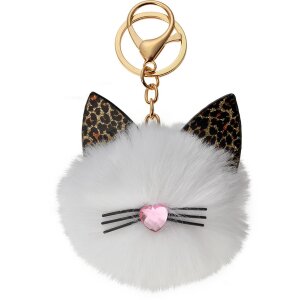 Juleeze JZKC0091 Key fob white cat