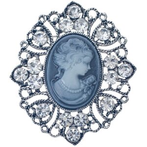 Juleeze JZPI0085 Brooch cameo grey