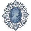 Juleeze JZPI0085 Brooch cameo grey