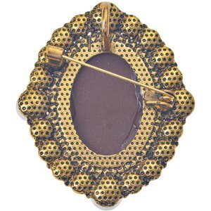 Juleeze JZPI0086 Brooch cameo brown