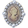 Juleeze JZPI0086 Brooch cameo brown