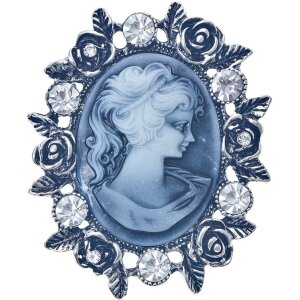 Juleeze JZPI0087 Brooch cameo grey