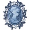 Juleeze JZPI0087 Brooch cameo grey