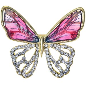 Juleeze JZPI0089 Brooch butterfly pink