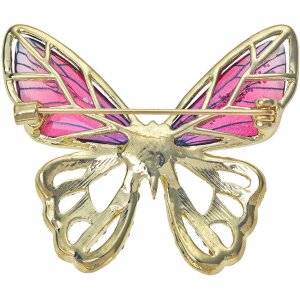 Juleeze JZPI0089 Brooch butterfly pink