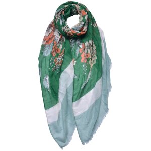 Juleeze JZSC0684GR Scarf Ladies Pattern Green 85x180 cm